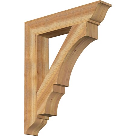 Ekena Millwork Balboa Traditional Rough Sawn Bracket, Western Red Cedar, 6"W x 34"D x 40"H BKT06X34X40BOA01RWR